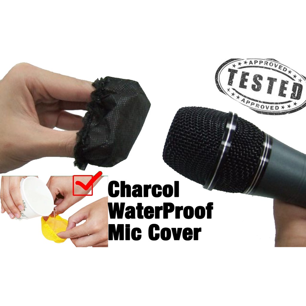 Charcoal Black Disposable Microphone Cover. 50 pcs per pack | Shopee ...