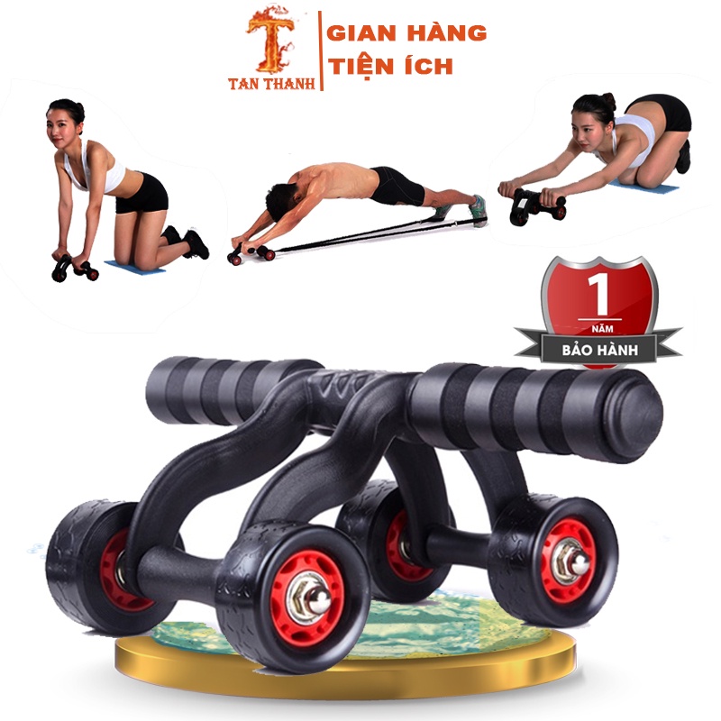 Abdominal Roller - 4-Wheel Roller with Mat, Home Gym Equipment | Shopee ...