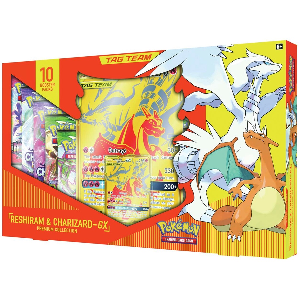 Pokemon Tcg Reshiram Charizard Gx Premium Collection Box Shopee Singapore