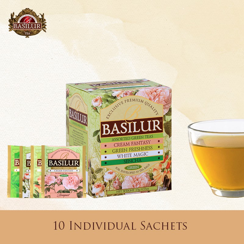 Basilur Bouquet Assorted Green Tea (10 Individual Sachets) | Shopee ...