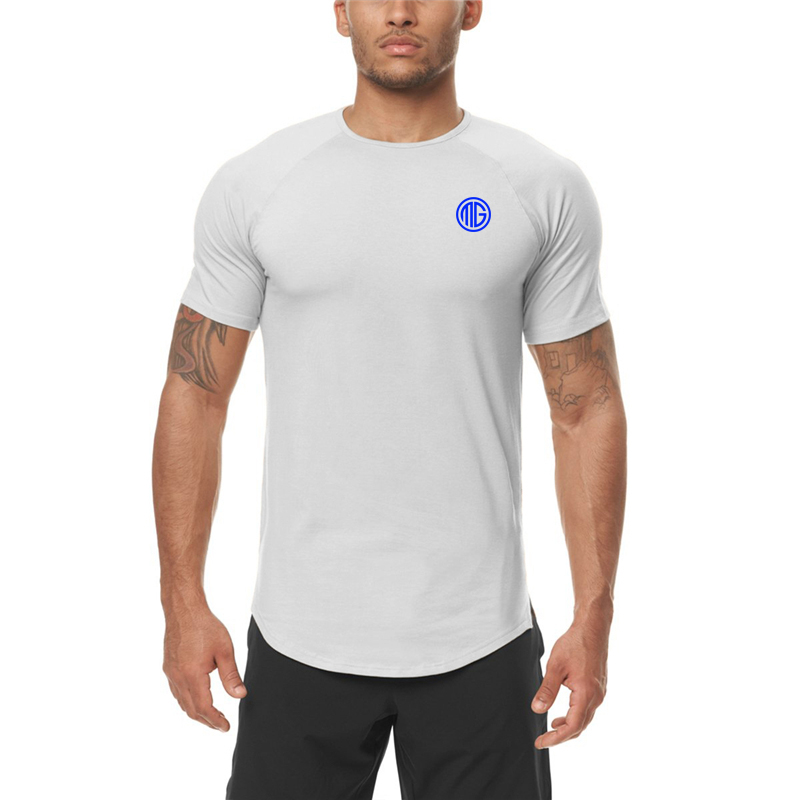 Men's Slim Fit T Shirt Elasticity Tight Gym Clothing Bodybuilding Fitness Sportswear Short Sleeve T-shirt Quick Dry Tee Shirt