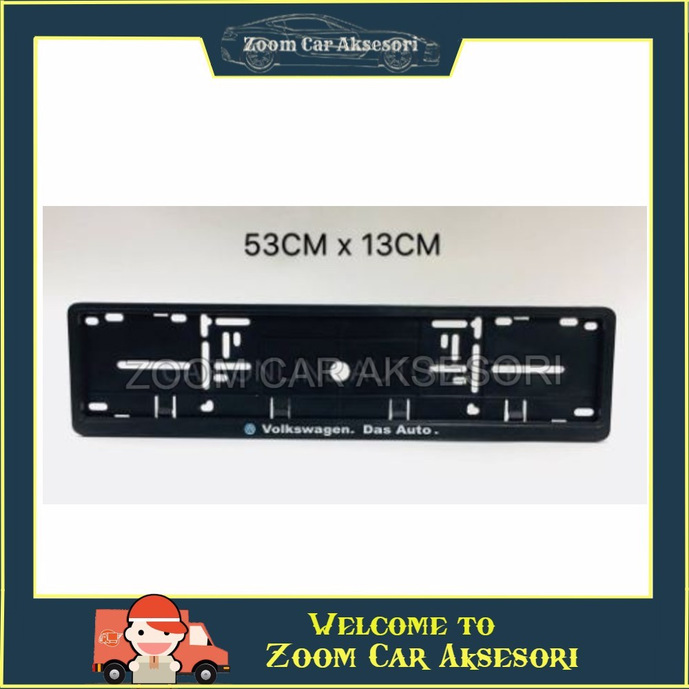 Universal Car number Plate License Frame Cover VOLKSWAGEN BLACK design ...