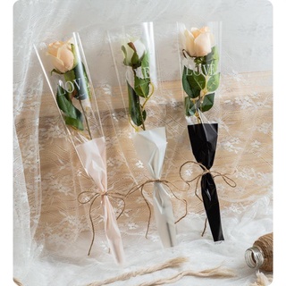 ReadyStock-1pcs Bear Single Flower Single Rose Bouquet Wrapping