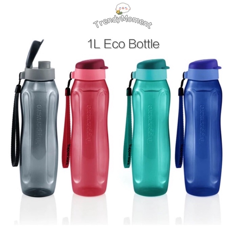 Tupperware Slim Eco Bottle 1L with strap / 1000ml / berkas air ...