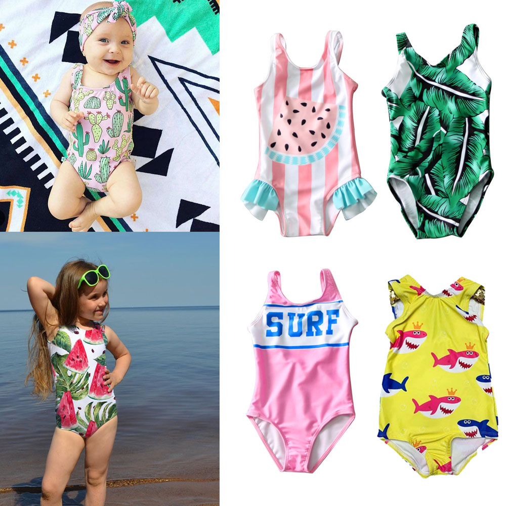 Baby Swimwear Toddler Infant One-piece Swim Wear Girls Fashion