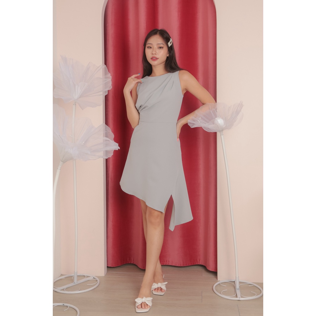 princess polly baby blue dress MGP Label Claudine Asymmetrical Dress