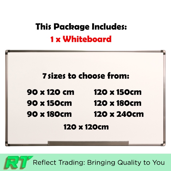 Large and Extra Large Sizes Wall Mount/Hanging Whiteboard w