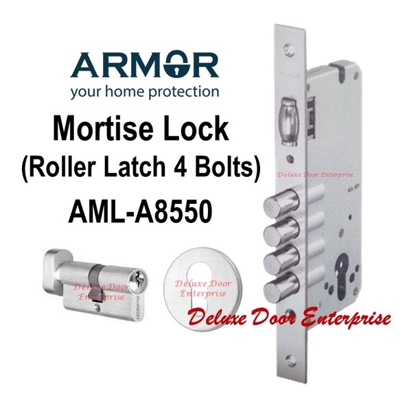Armor Roller Latch Mortise Lock 4 Bolts / Mortise Lock / Roller Latch / Pull Handle Lock / Door