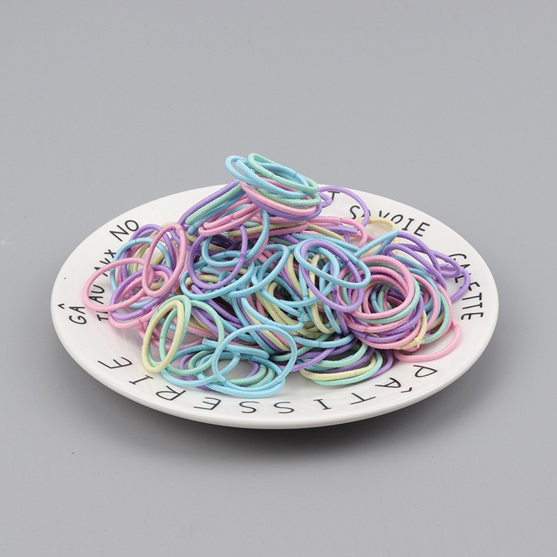 SG Stock 100pcs Kids Multiple Rubber Band Girls Hair Tie Children Hair Rope