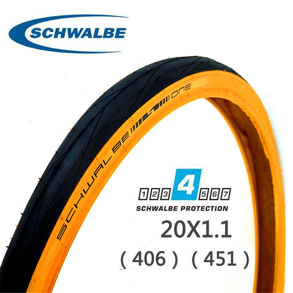 Schwalbe One 20 inch Tire Tan Wall Outer Tyre Foldable Bike 406 451 Wheel Shopee Singapore