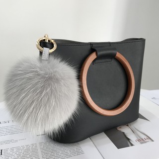 Faux Fur Pom Pom Bag Charm - Tias Place