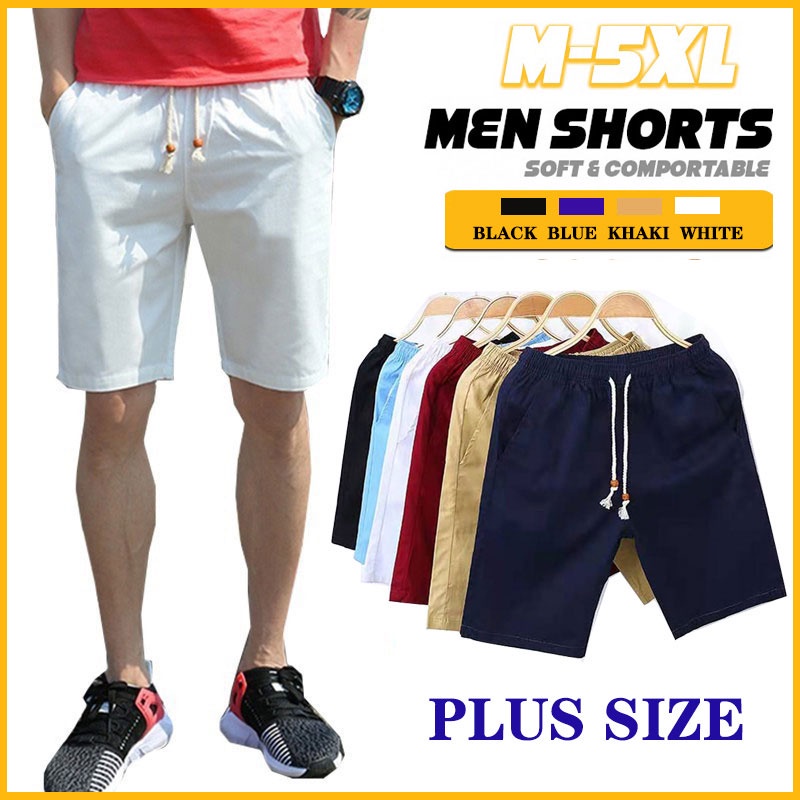Men Casual Beach Shorts Sports Cropped Shorts Drawstring Shorts Men's Clothing M-5Xl