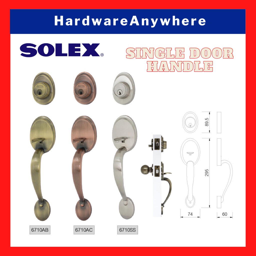Alloy Handle Lockset [Single Door Handle] / Main Door Lock / Door ...