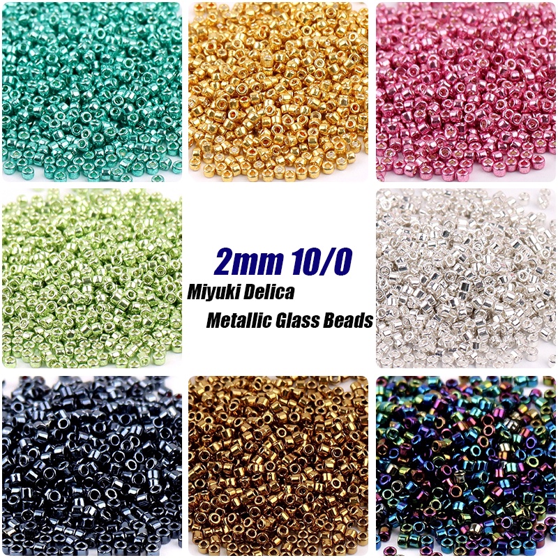 365pcs 2mm Japan Metallic Color Miyuki Delica Glass Beads 10/0 Spacer ...