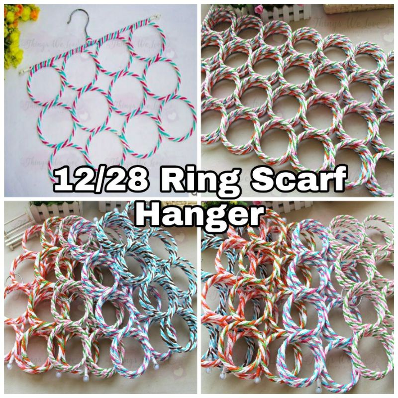 [SG] Ring Scarf Hanger Holder Organiser Tie Belt Hijab Shawl Tudung ...