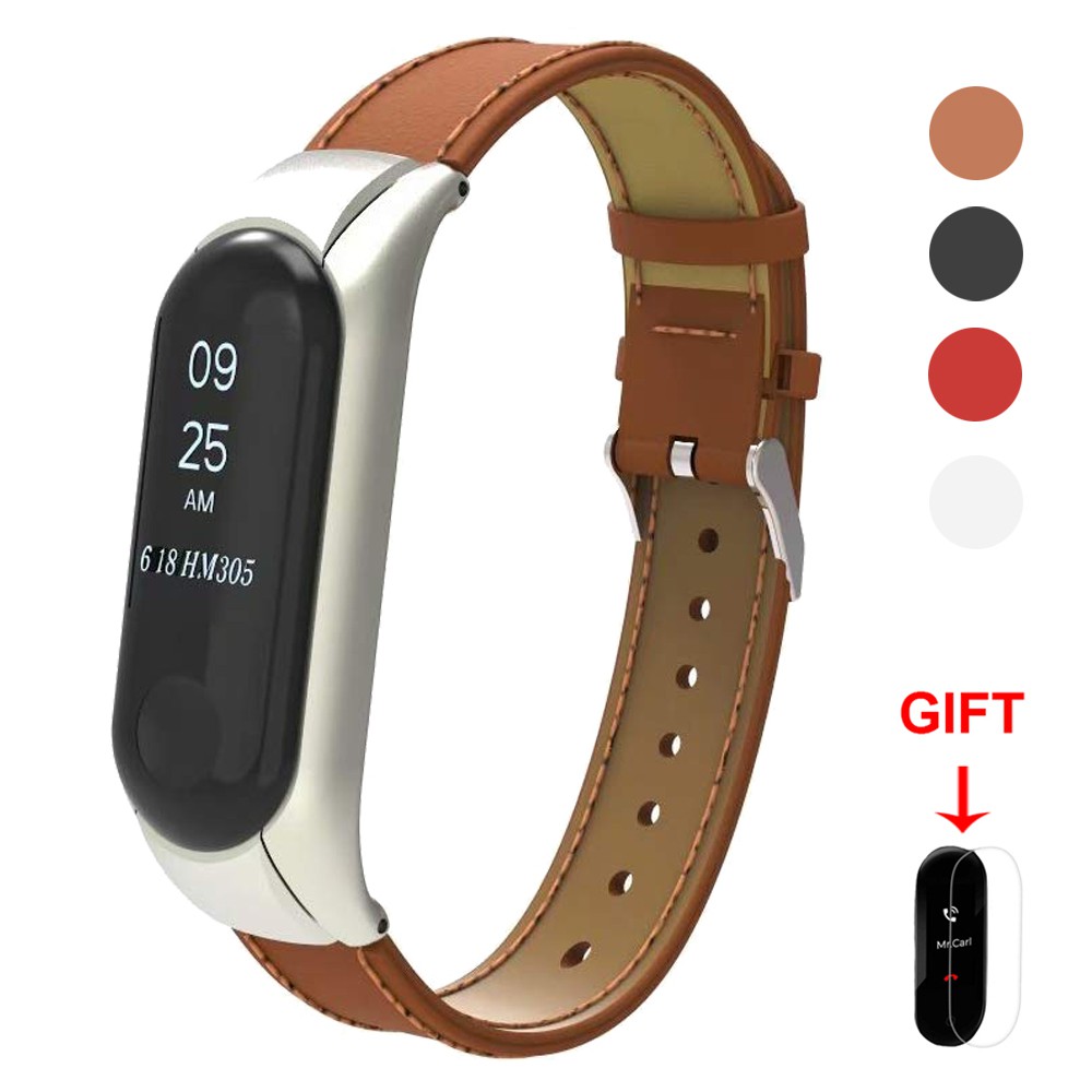 Mi band 3 leather strap sale