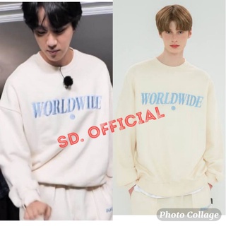 BTS Jin Inspired White Crew Neck Loose Pullover