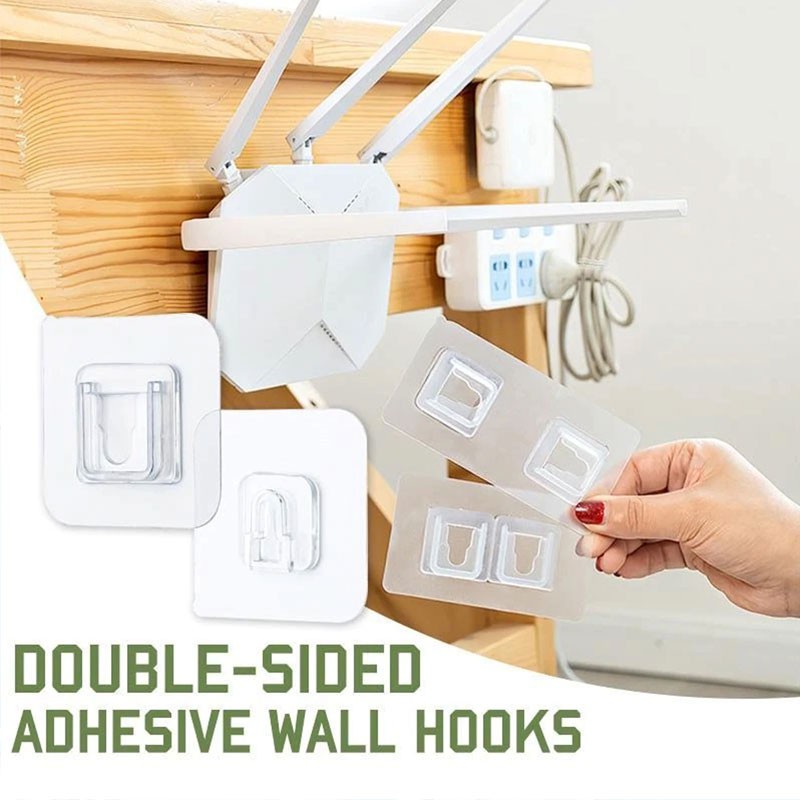 Home Plastic Hooks Waterproof Sticky Hook for Kitchen Bathroom Shelf Sticker Sticking Wall Strong Adhesive Hook Hanger