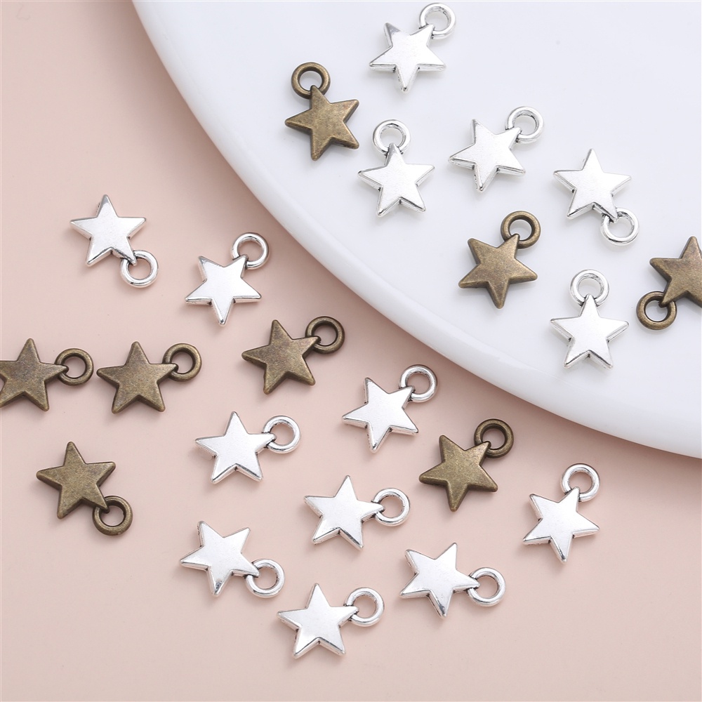 Stars Charm Jewelry Accessories  Silver Charms Jewelry Making