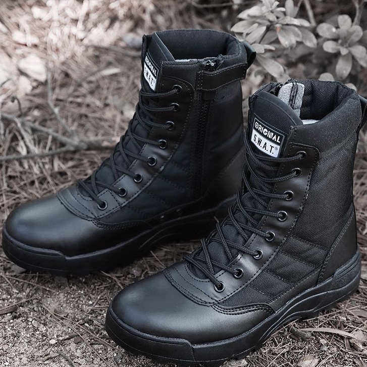 Mens lace up combat on sale boots