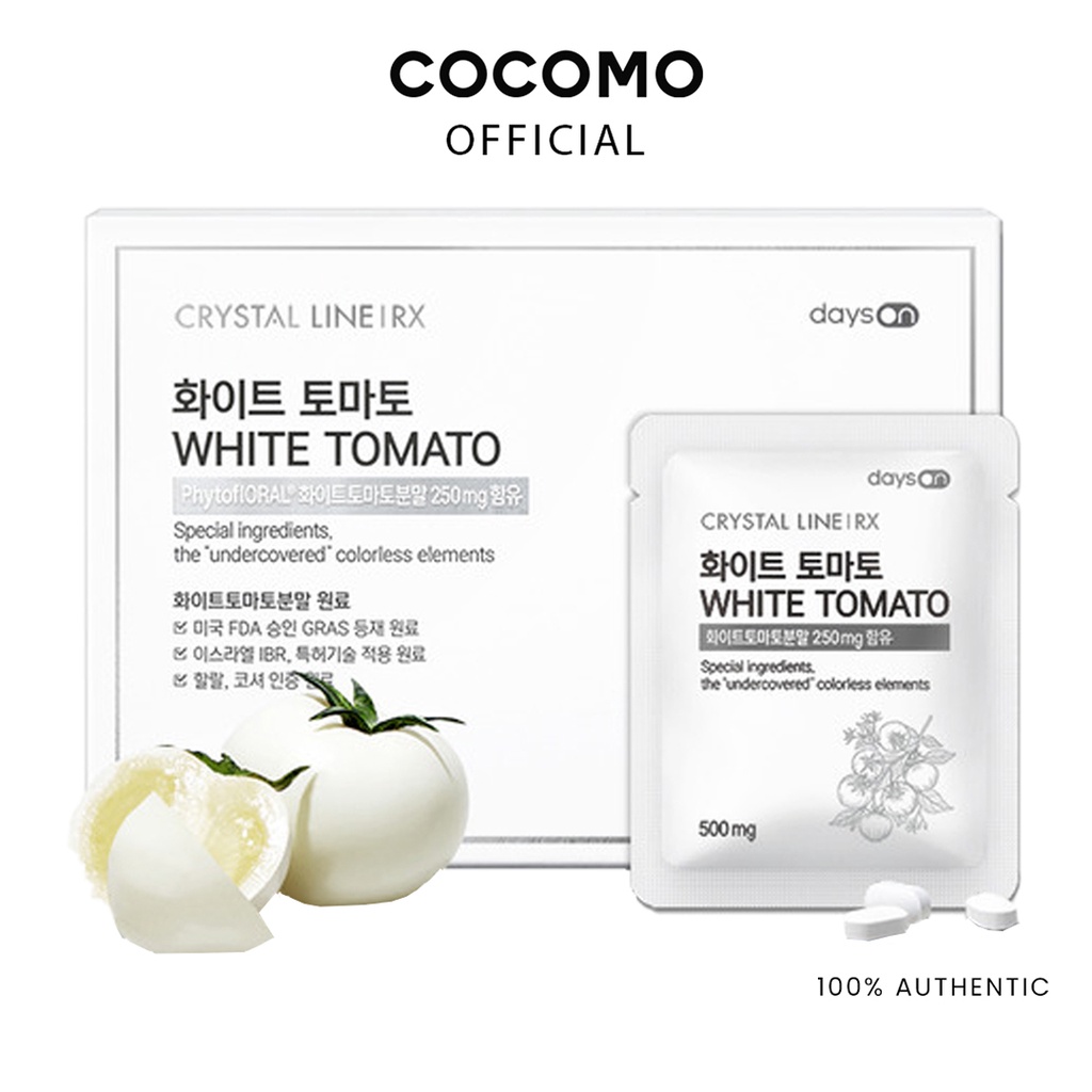 (DAYSON) Crystal Line RX White Tomato (1 Box = 500mg x 14 Tablets) - COCOMO