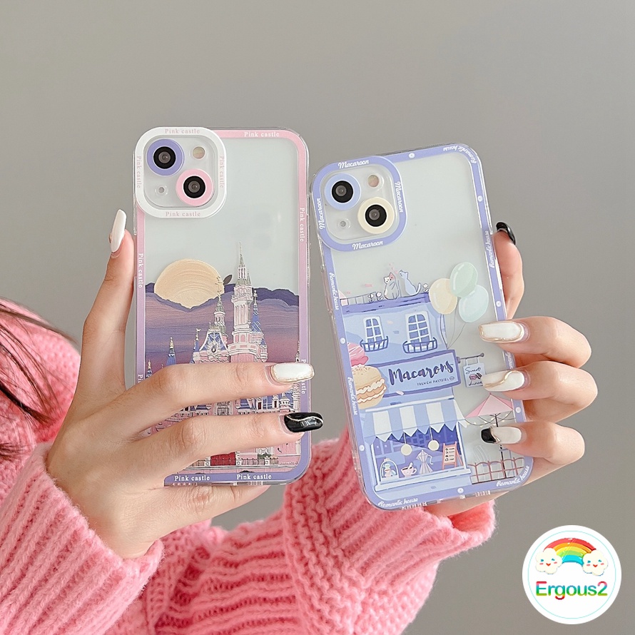 OPPO A16 A16s A16K A16e A15 A15s A3s A5s A5 A9 A94 A54 A74 A95 A55 A52 A72 A92 Reno 7 6 5 5K Pro 6Z 5Z Lite F9 F11 Pro A31 A33 A32 A53 Couple Castle Soft Silicone TPU Phone Case