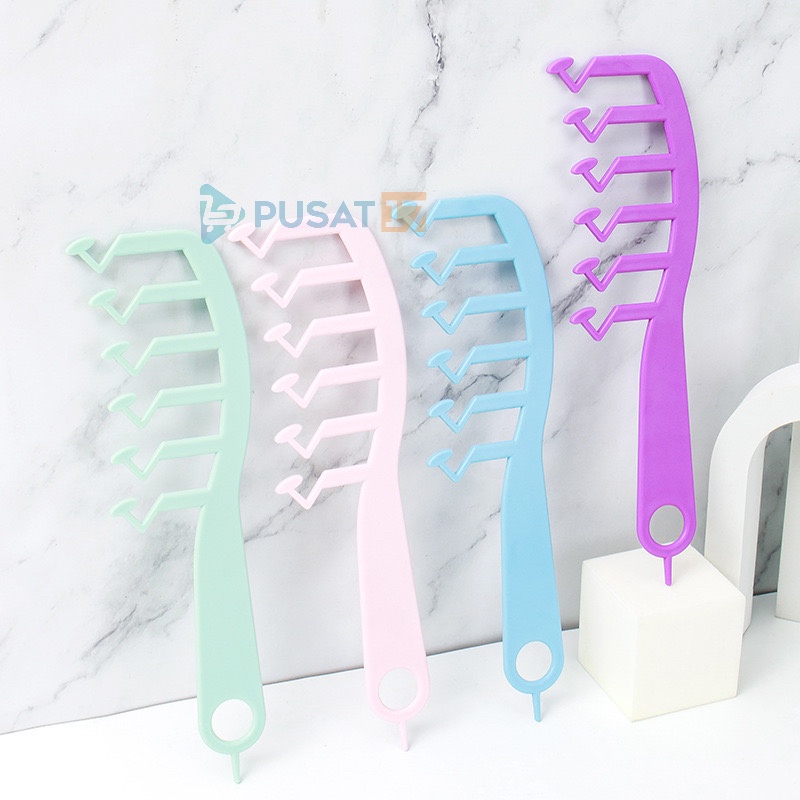 PUSAT17 SISIR RAMBUT ZIGZAG / SISIR RAMBUT ZIG ZAG STYLE / SISIR RAMBUT KOREA SISIR RAMBUT PANJANG / HAIR COMB PARTING - Gambar 3