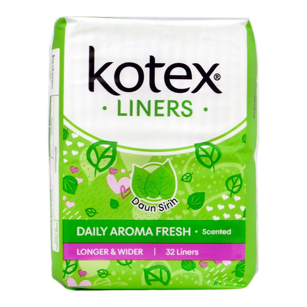 Kotex Fresh Liners Longer and Wider 32s Scented With Betel Leaf Extract
