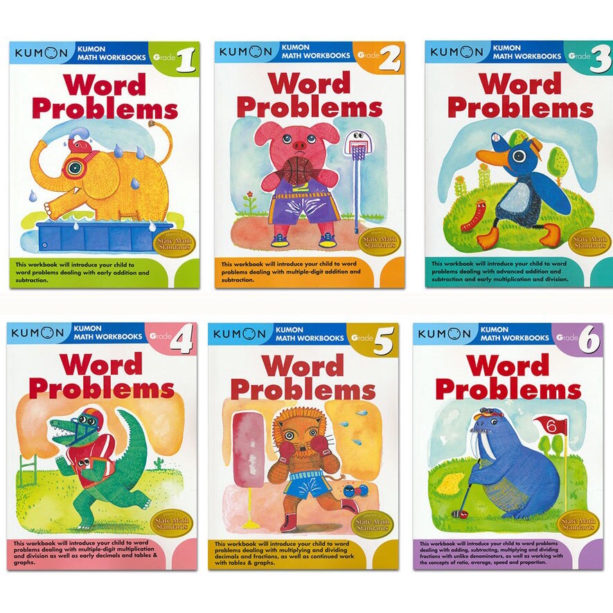 👉[SG READY STOCK] Kumon Math Workbooks - Word Problems (Grade 1 to ...