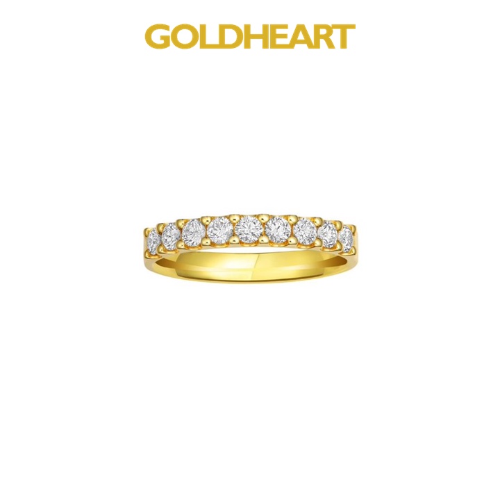 Gold heart band on sale ring