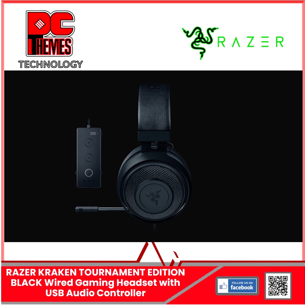 RAZER KRAKEN TOURNAMENT EDITION BLACK Wired Gaming Headset with USB