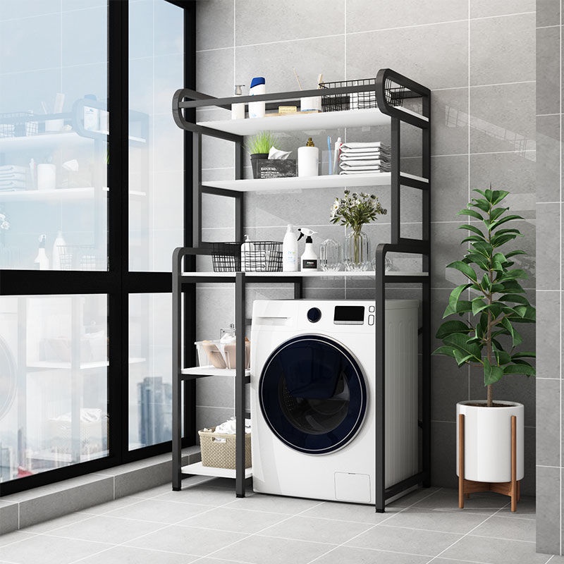 MERTNK Washer Storage Frames Floor Standing for Over Toilet,Drum Universal  Floor Balcony Shelf Creative Space Storage Shelf,3-Layer Washinghine Shelf