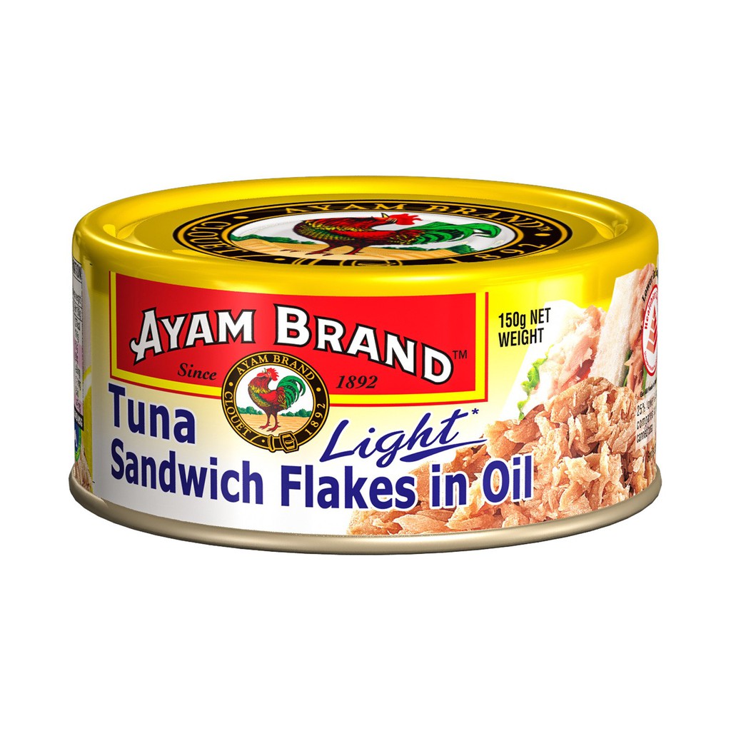Ayam Brand Tuna LIght Sandwich Flakes In Oil 150g Shopee Singapore