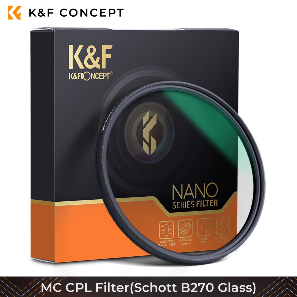 K&F Concept CPL Filter 18 Layer Super Slim Circular Polarizing Filter