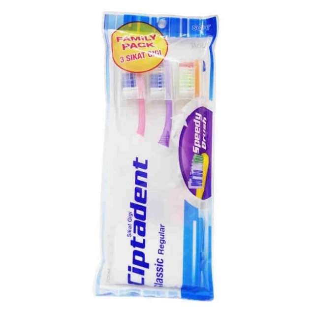 Ciptadent Sikat Gigi Classic Regular Soft Pack Isi 3 Pcs - Gambar 3