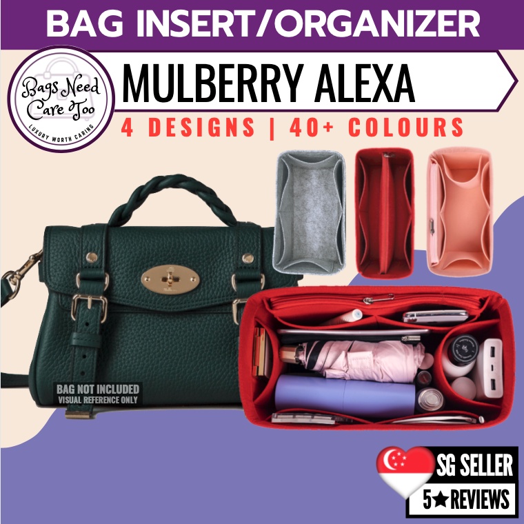 Bag Insert Organizer for Mulberry Alexa Felt Bag In Bag Customized Organiser Many Designs Colours Shopee Singapore