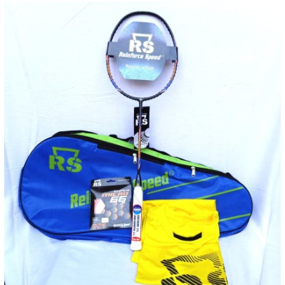 RS METRIC POWER 11 N II BADMINTON RACKET COMPLETE (ALREADY INSTALLED ...