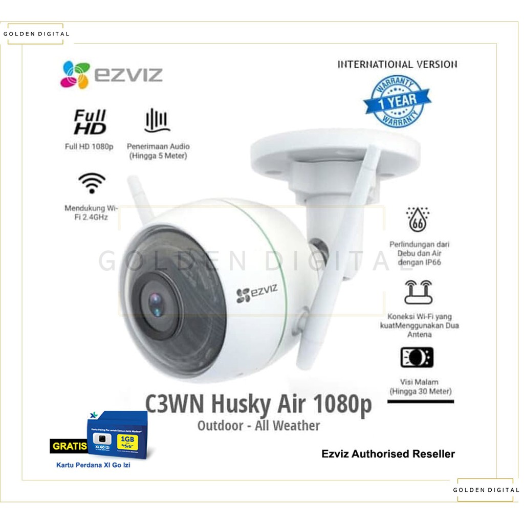 Ezviz by hikvision husky air best sale 1080p fhd