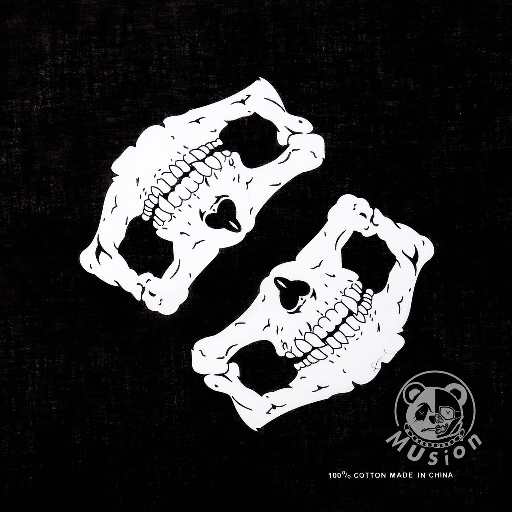 100% Cotton Skull Bandana Fashion Hip Hop Square Scarf 55cm*55cm