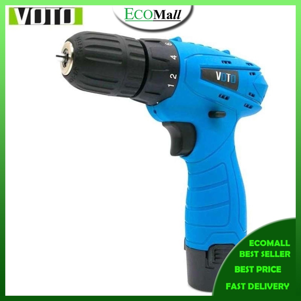 VOTO 12V Cordless Drill Electric Screwdriver Shopee Singapore