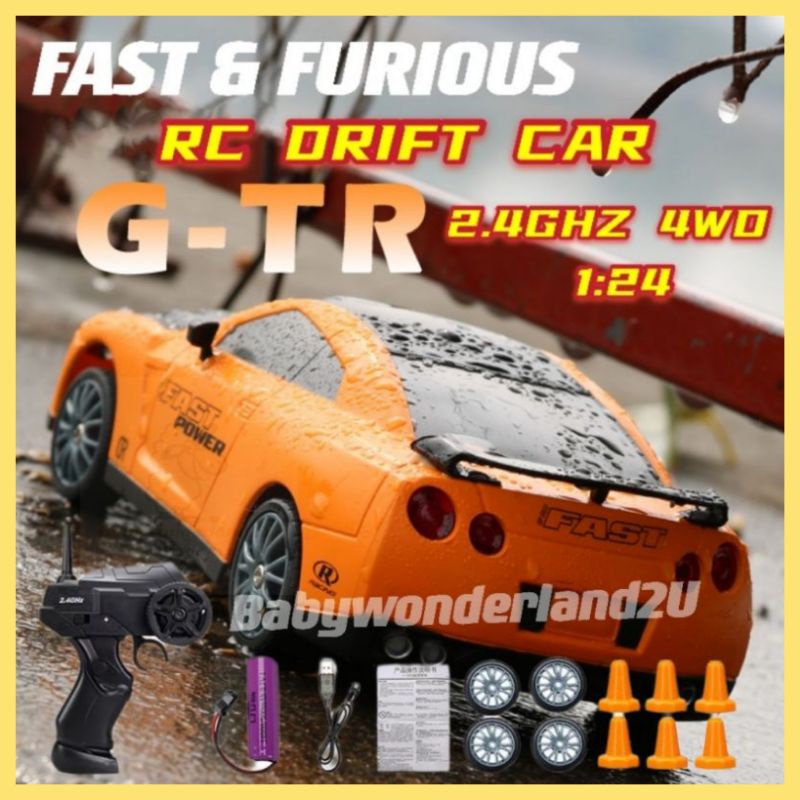 1:24 Kereta Kontrol Drift 4WD RC Car Racing Car AE86 GTR EVO Honda ...