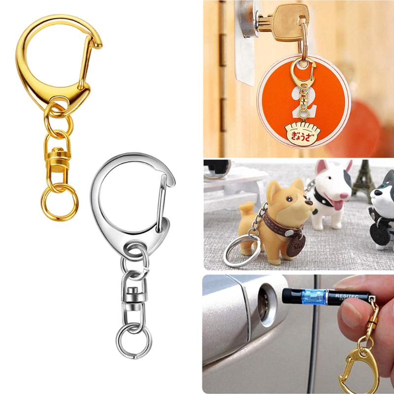 Boom 10 Pcs Zinc Alloy Key Rings with Chain and Jump Rings for Keychain ...