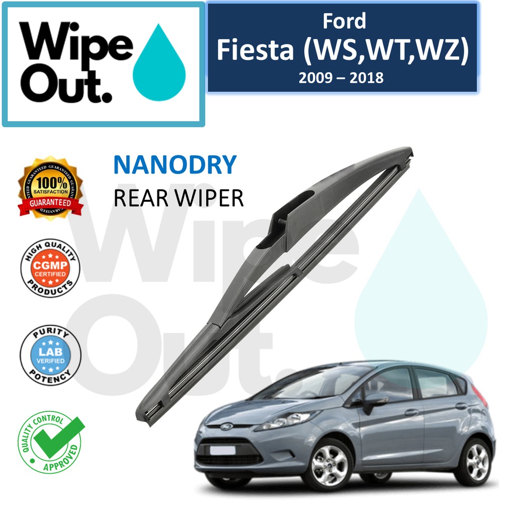 Ford Fiesta 2009 – 2018 (WS, WT, WZ) WipeOut NANODRY Rear Wiper Blade ...