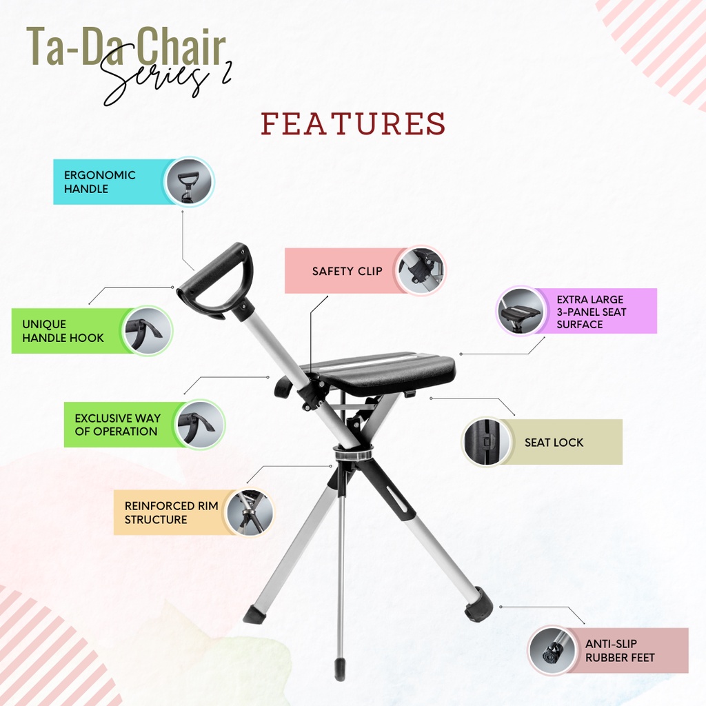 Ta-Da Chair Series 2 Walking Seat Stick | Ta Da Chair | Walking ...