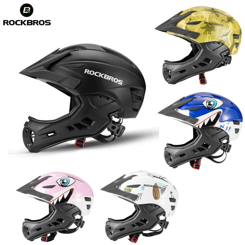 ROCKBROS Bicycle Safety Children Full-Face Helmet Detachable Breathable ...