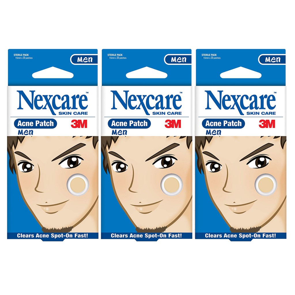 [Bundle of 3] Nexcare™ A030 Acne Patch Men, 30Patch/Box | Shopee Singapore