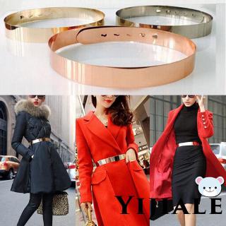 Fashion Women Adjustable Metal Belt Gold Silver Wide Bling Plate Waist Belt  Ladies Mirror Waist Chain