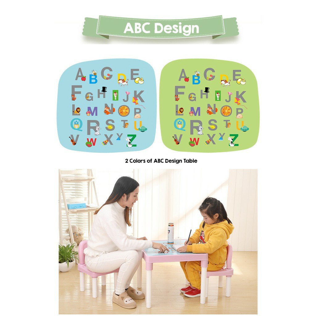 3 in 1 Kids Learning Table and Chair Set Studying ABC Desk - SP 0094 ...