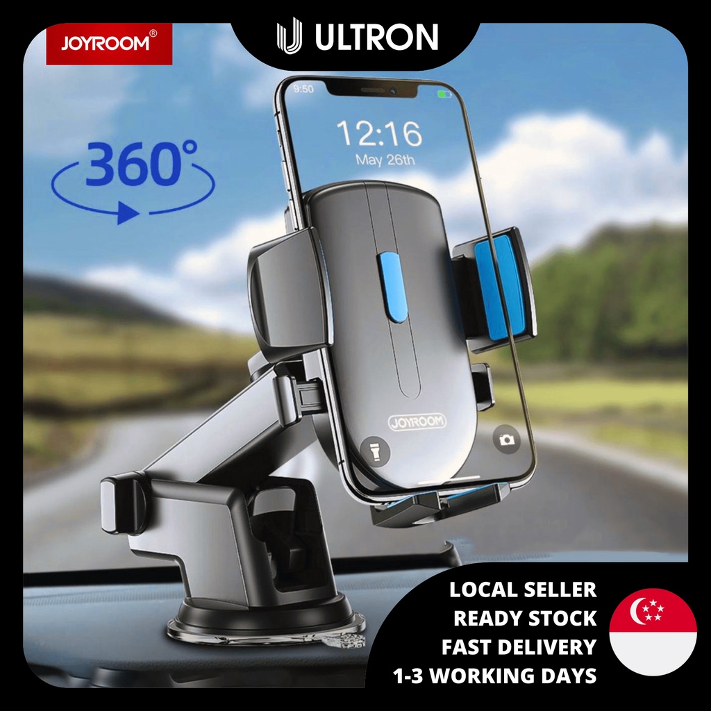 SG? | Joyroom 360° Car Phone Holder for Dashboard Windscreen - Adjustable Bracket mount