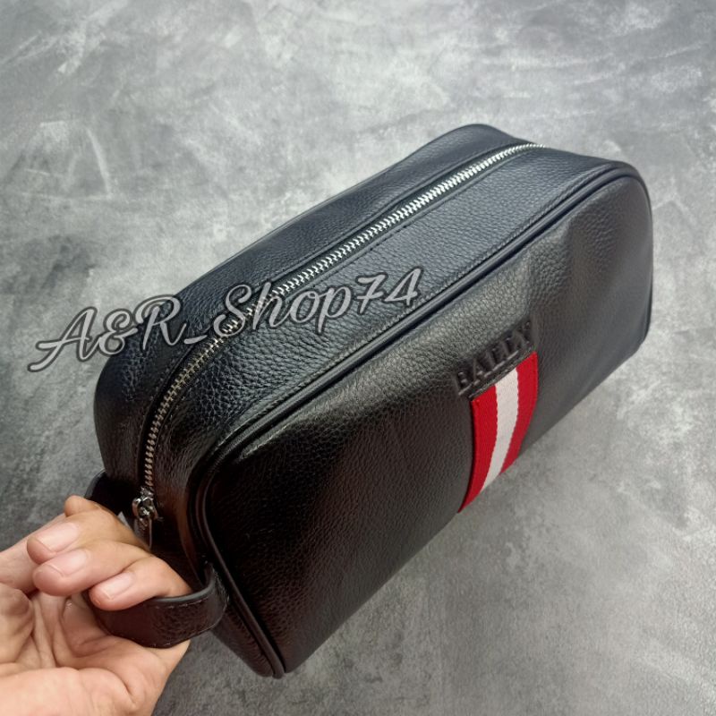 Pouch Bag Bally Handbag Genuine Leather Premium Quality